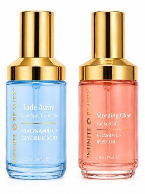Infinite Beauty 2-Piece Facial Skincare Set – Morning Glow Facial Oil + Fade Awa